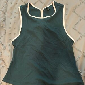 Wild Fable Black Tank Top with White Edging